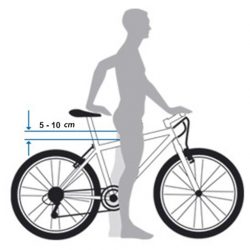 správna výška bicykla