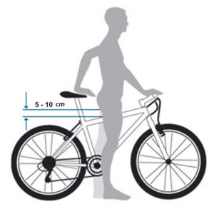 správna výška bicykla